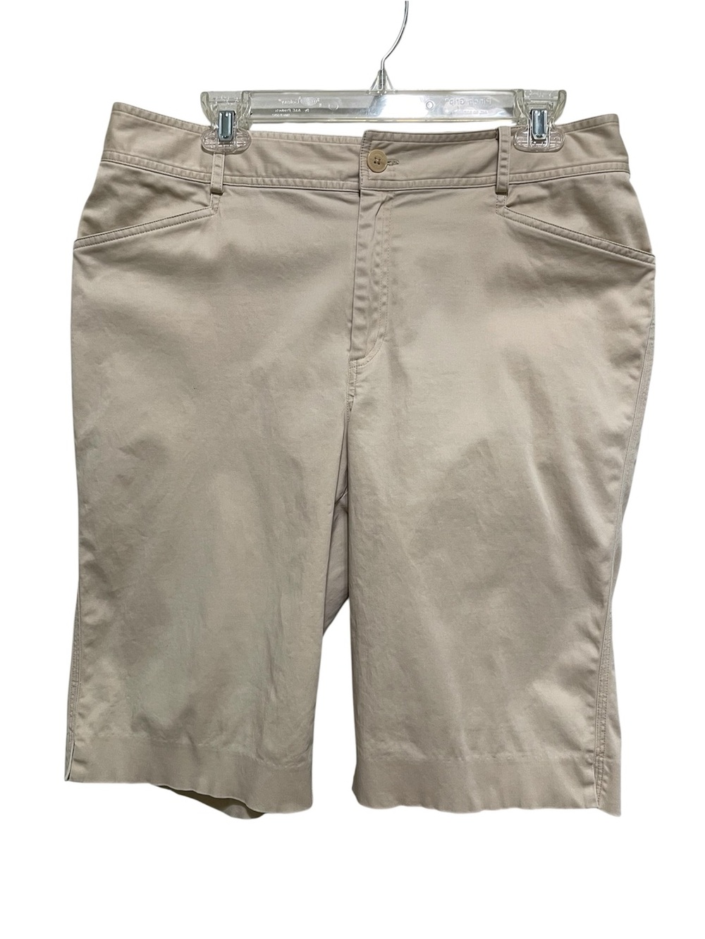 Lauren Ralph Lauren Premier Cream Bermuda Shorts Lightweight Cotton Size 14
